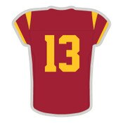 USC Trojans Caleb Williams 13 Cardinal Jersey Pin